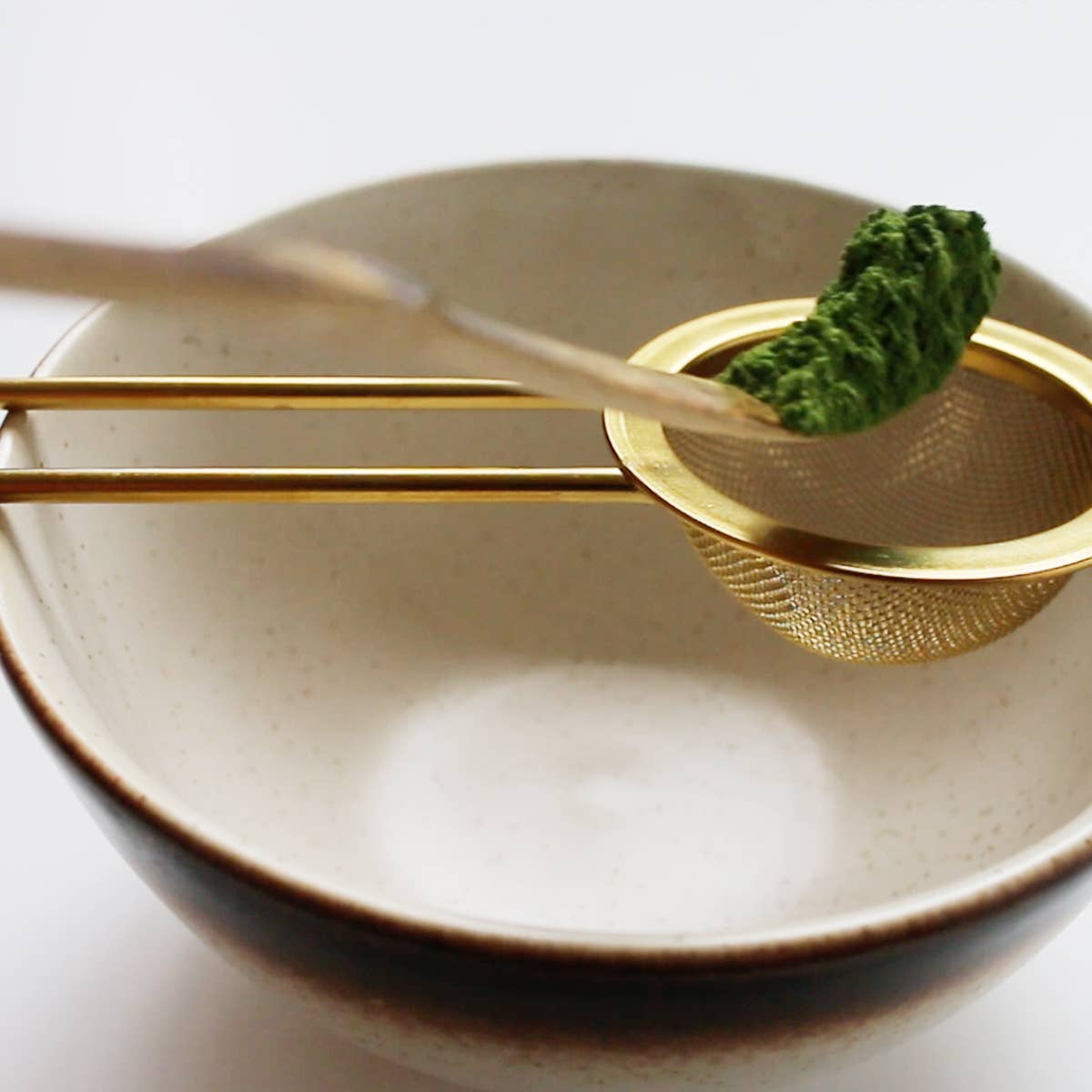 Small Matcha Sieve | Loose Tea Strainer | Sifter in Gold